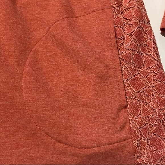 LOGO Lounge By Lori Goldstein Zip Front Cardigan W/ Lace Back Women's Size M - Picture 11 of 16